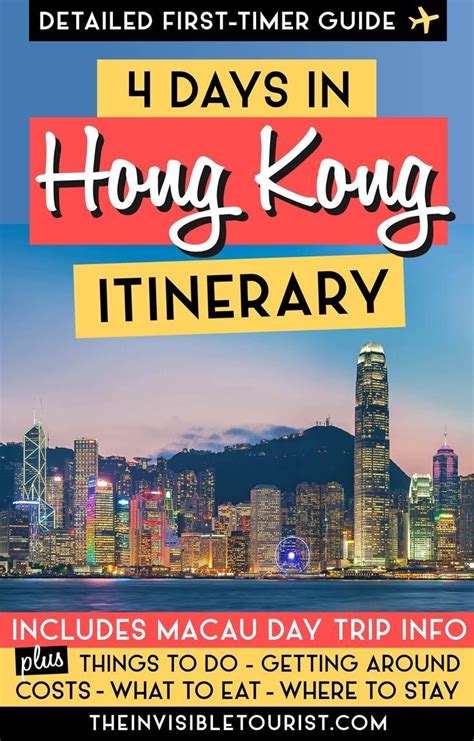 4 Day Hong Kong Itinerary Complete Guide Macau Day Trip • The