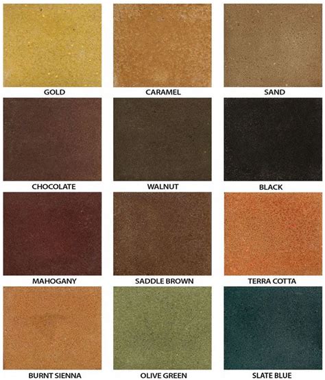 Water Based Concrete Stain Color Chart Stained Concrete Water Based