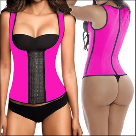 waist training vest workout latex waist cincher vest sport waist training corsets women slimming