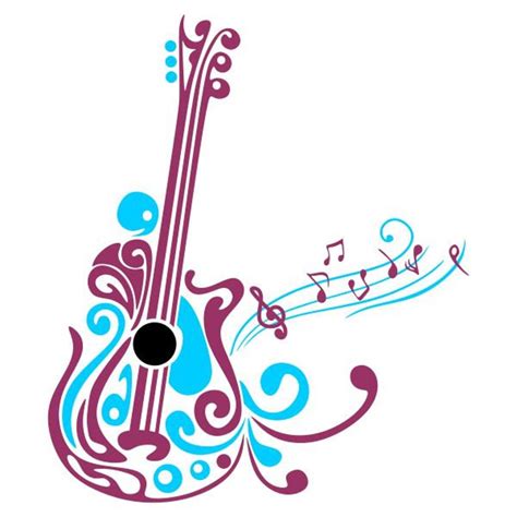 Music Guitar Notes Design Svg Png Dxf And Eps Designs Cameo File Etsy