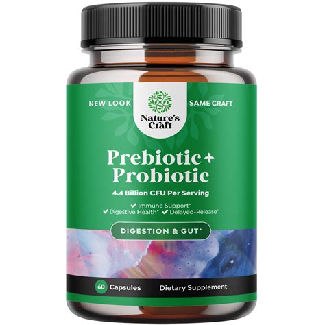 Prebiotics And Probiotics Gut Health Supplement Natures Craft 60ct