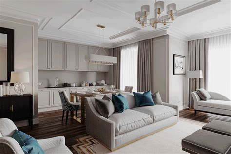 Apartment In Classical Style On Behance Elegant Living Room Decor