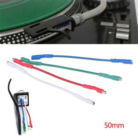 4Pcs 7N Headshell Wires OFC Turntable Leads Phono Cartridge Cables