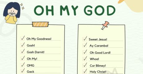 Interesting Ways To Say Oh My God In English Esl