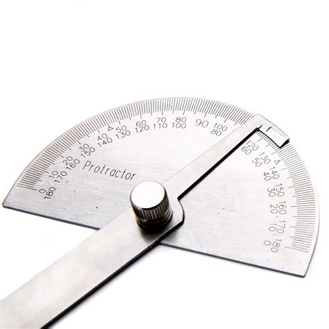 0 180 Degree Angle Ruler Adjustable Round Head Rotary Protractor Angle