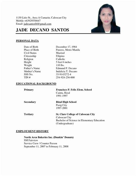 The most common resume format is chronological (sample below). Basic Resume Examples Easy Resume Example For Simple ...