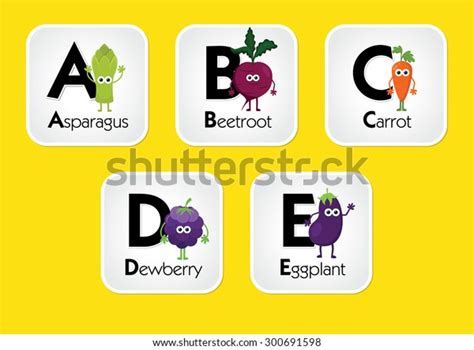 Fruit And Vegetable Alphabet Chart For Kids Eating Alphabet For