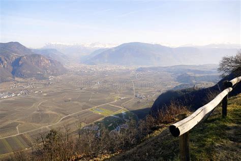 Aerial Shot Of Dolomites In South Tyrol Bolzano Italy Stock Image