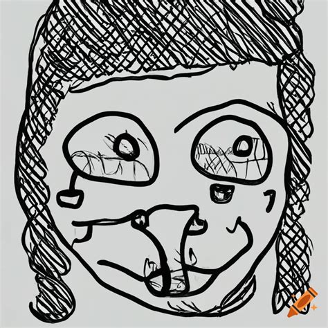 Badly Drawn Face Doodle On Craiyon