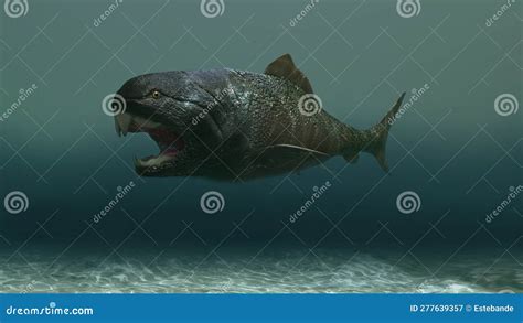 3d Illustration Of A Dunkleosteus Fish Stock Illustration