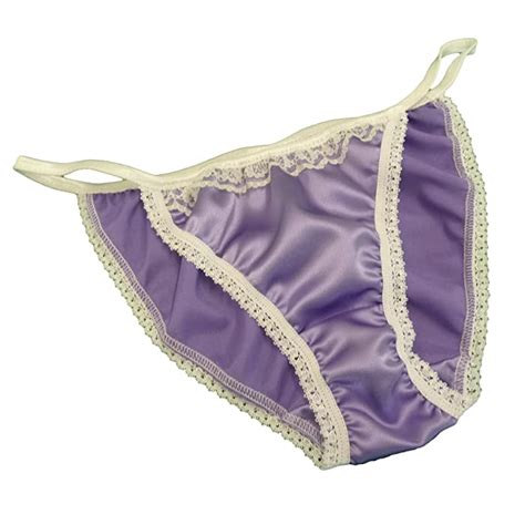 buy shiny satin string bikini mini tanga panties lilac mauve with ivory lace 6 sizes made in