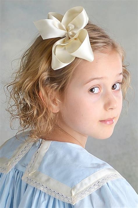 Satin Ribbon Hair Bow With Alligator Clip Dressy Large Bow For Hair