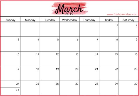 Cerca nel più grande indice di testi integrali mai esistito. March 2019 Calendar Printable Templates