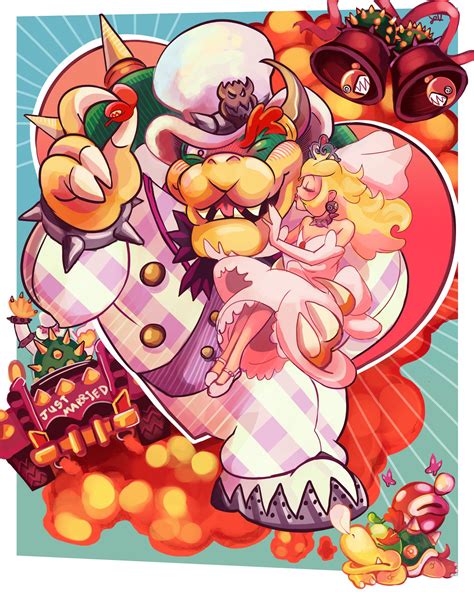 Artstation Bowser And Peach Luke Valentine Super Mario Art Mario