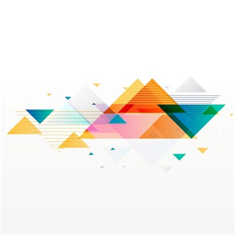 Free Vector Colorful Abstract Geometric Triangle Shapes Background