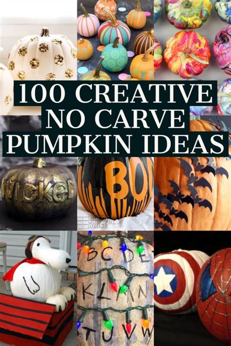 Creative pumpkin decorating using tiny pumpkins attached to a larger pumpkin. 100 Creative No Carve Pumpkin Decorating Ideas Inspired By ...
