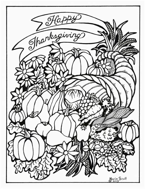 Thanksgiving Coloring Pages For Adults At