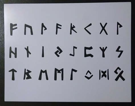 Vikings Viking Runes Norse Runic Alphabet 11 X 85 Stencil Fast Free