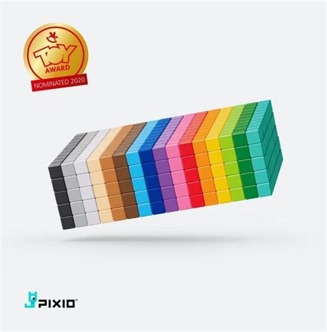 Pixio 400 Magnetic Blocks In 10 Colours