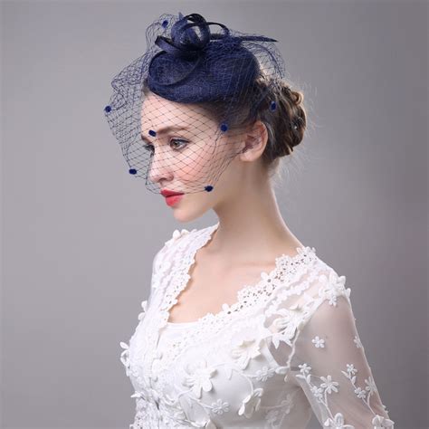 Colour matched to your outfit. Classic Ladies Wedding Fascinator And Hats Veil Dotted ...