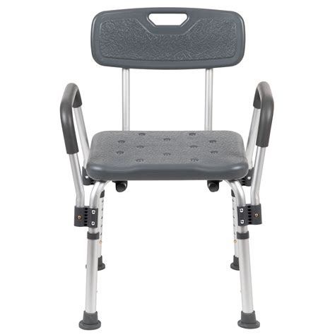 Medical shower bath chair adjustable bench stool seat w/detachable back and arms. 300 Lb. Capacity Adjustable Bath & Shower Chair with Depth ...