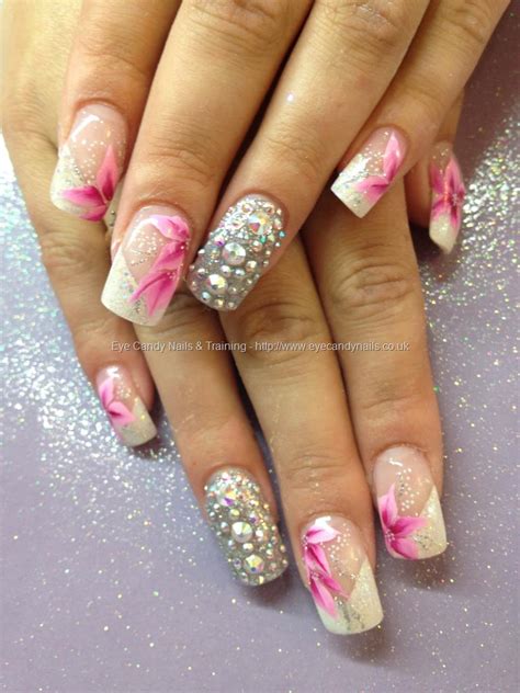 For cacti nail art, you will need 1. Eye Candy Nails & Training - White glitter tips with one ...