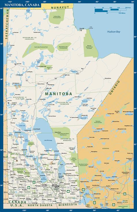 Manitoba Province Map Digital Creative Force