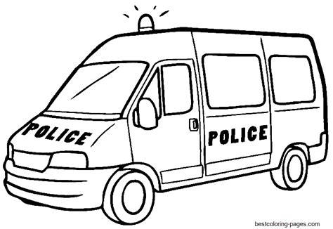 Big Police Car Coloring Pages Printable for Kids, Adults 2020