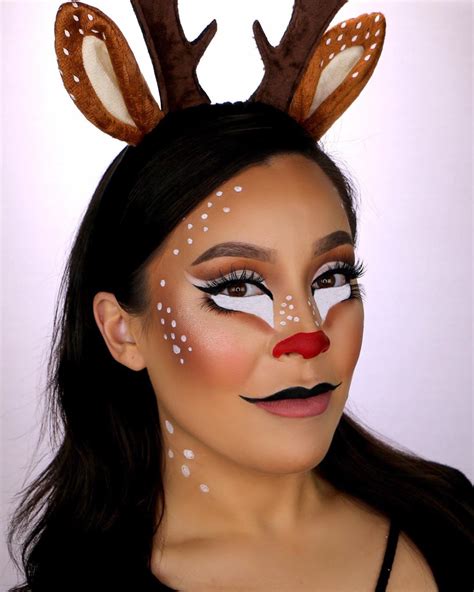 Rudolph The Red Nosed Reindeer Makeup Look It S A Fun Holiday Christmas Makeup Look With A