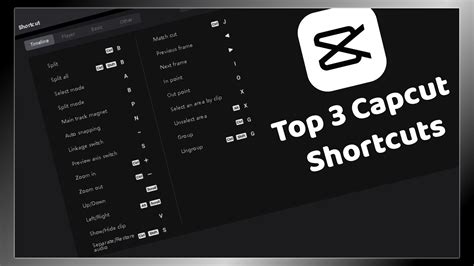 Top Three Best Shortcuts In Capcut Pc Youtube