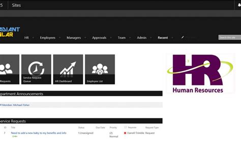 Sharepoint Hr Template Human Resources Portal Template For Office 365