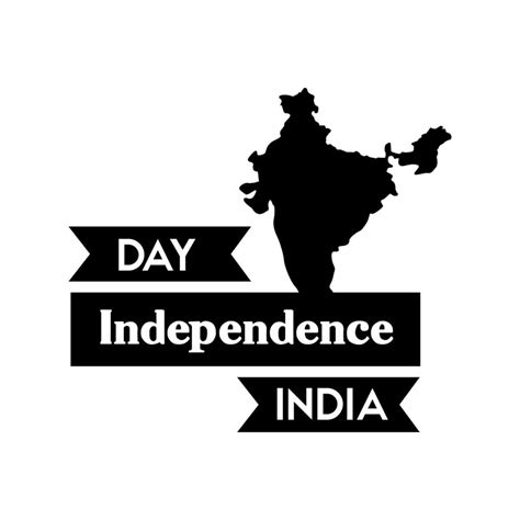 India Independence Day Celebration With Map Silhouette Style 2583282