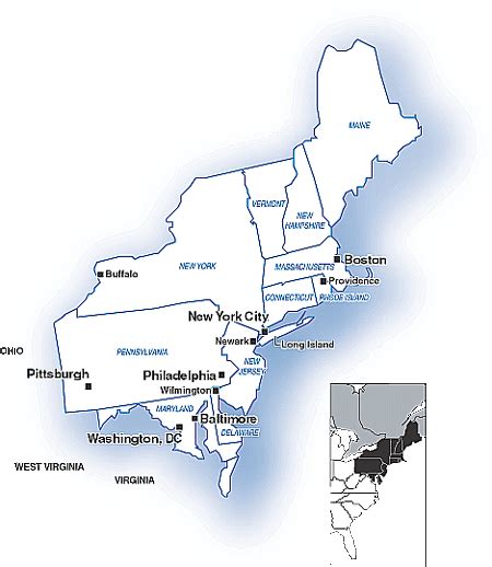 Northeast Region States And Capitals Map Printable Map Images