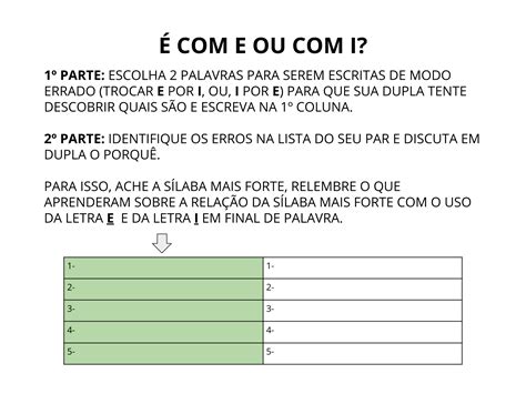 Palavras Que Terminam Com E Ou I