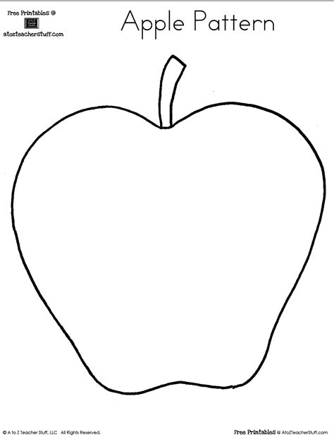 Blank Apple Writing Page Or Shape Book Free Printable Preschool