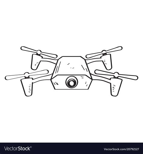 Drone Toy Sketch Royalty Free Vector Image Vectorstock