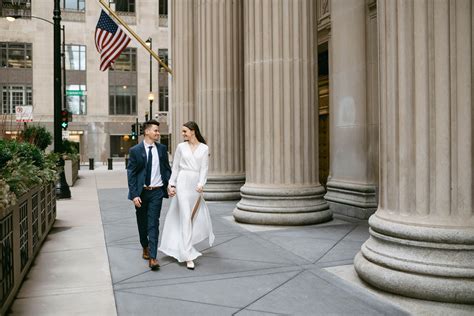 Chicago Courthouse Wedding Elopement Kate And Sammy
