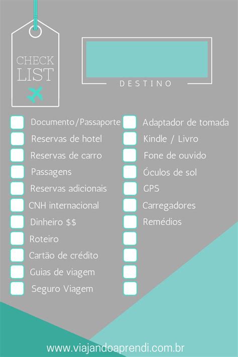 Checklist De Viagem Para Imprimir E Usar Checklist De Viagem Kits De Viagem Fazer As Malas