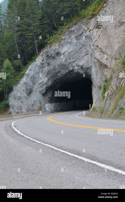A Tunnel Through The Mountain Stock Photo Alamy