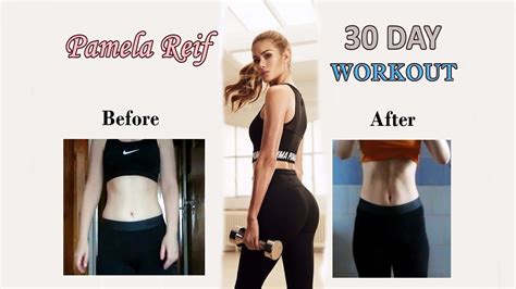 i tried pamela reif workout for 30 days results before and after youtube