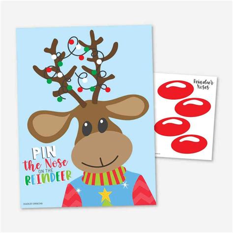Pin The Nose On The Reindeer Printable Printable Word Searches