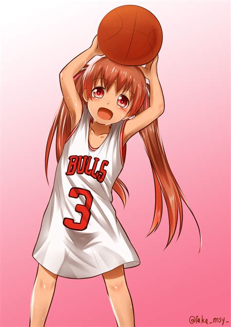 Safebooru 1girl Absurdres Arms Up Basketball Basketball Uniform Brown