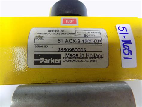 Parker Series 60 Pneumatic Valve Actuator 61 Acx 2 180dgr Pzb Ebay