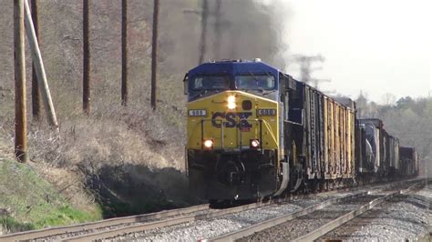 Csx Mixed Freight Train And Air Quality Mack Truck Youtube