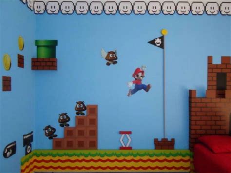 Donkey kong mario wall decal stickers game bedroom wall murals, nintendo, n88. Super Mario Bros. Theme Bedroom - #GamerRoom | Super mario ...