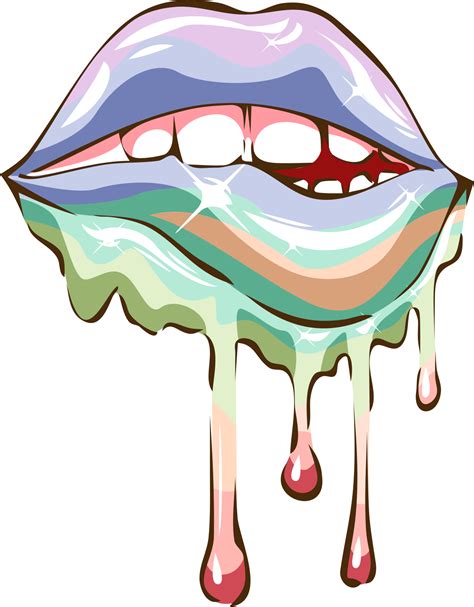 Dripping Lips Png Graphic Clipart Design 20962949 Png