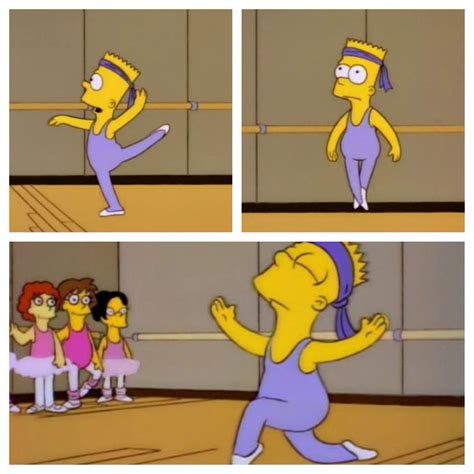 Bart Simpson In Ballet Dance The Simpsons Bart Simpson Dibujo