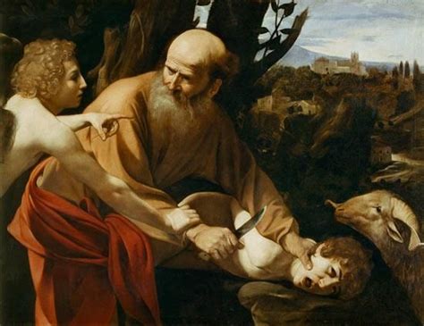 El Sacrificio De Isaac Caravaggio Pintada En Actualmente Galer A