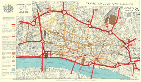 City Of Londonpost War Reconstruction Plans Traffic Circulation 1944