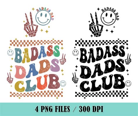 Badass Dads Club Svg Png Badass Dad Svg Png Dad Shirt Dad Etsy